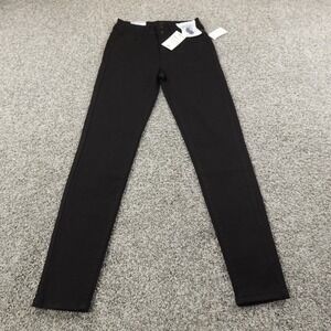 NEW Curve Appeal Jeans Womens 2 Dark Black Denim Pants Stretch High Rise Skinny